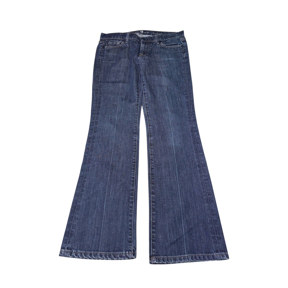 7 For All Mankind Bootcut Jeans Dark Wash Blue Denim Womens Size 29X31 Made USA‎
